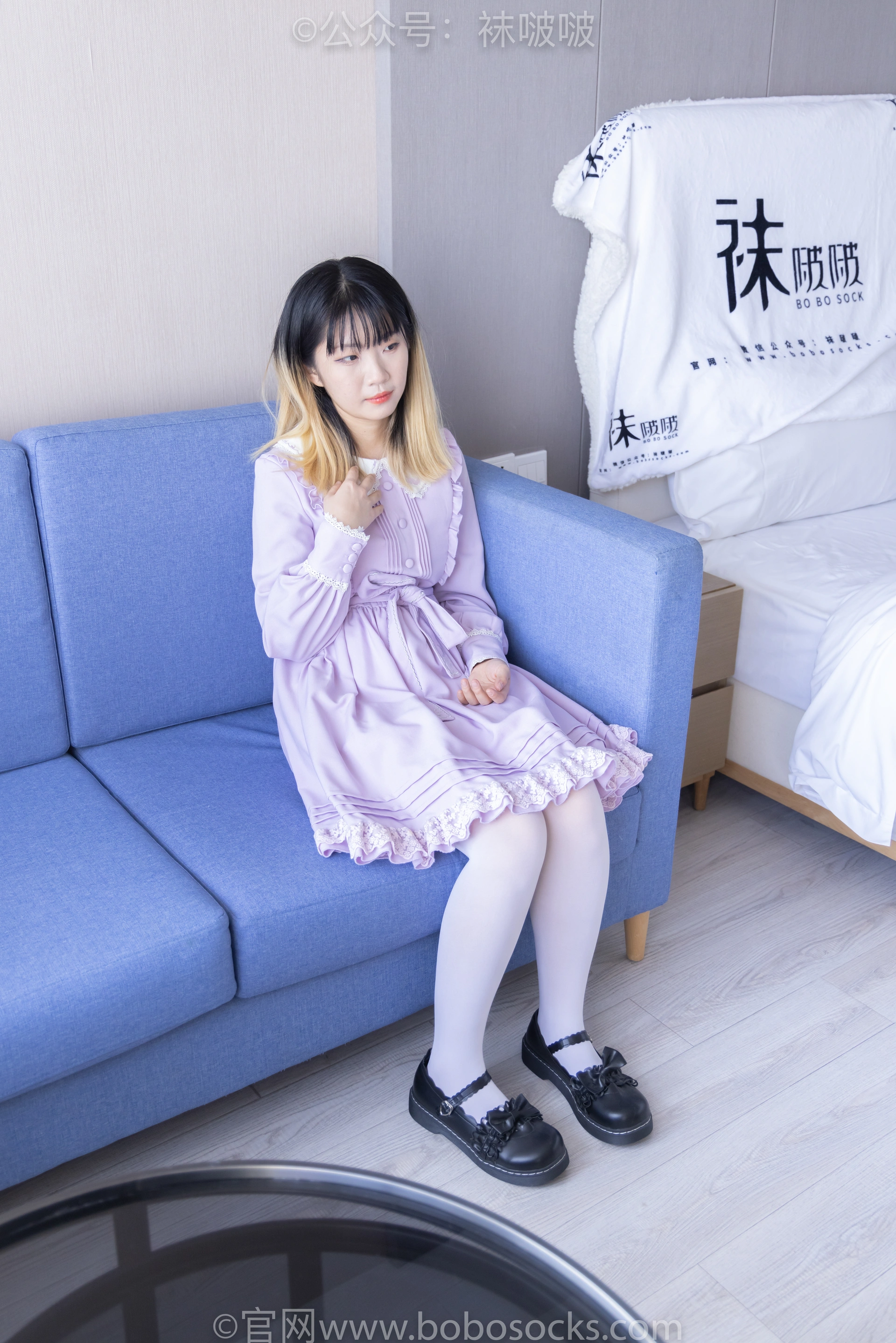 [BoBoSocks袜啵啵]NO.079 砂糖-皮鞋、厚白丝（花絮版） 2