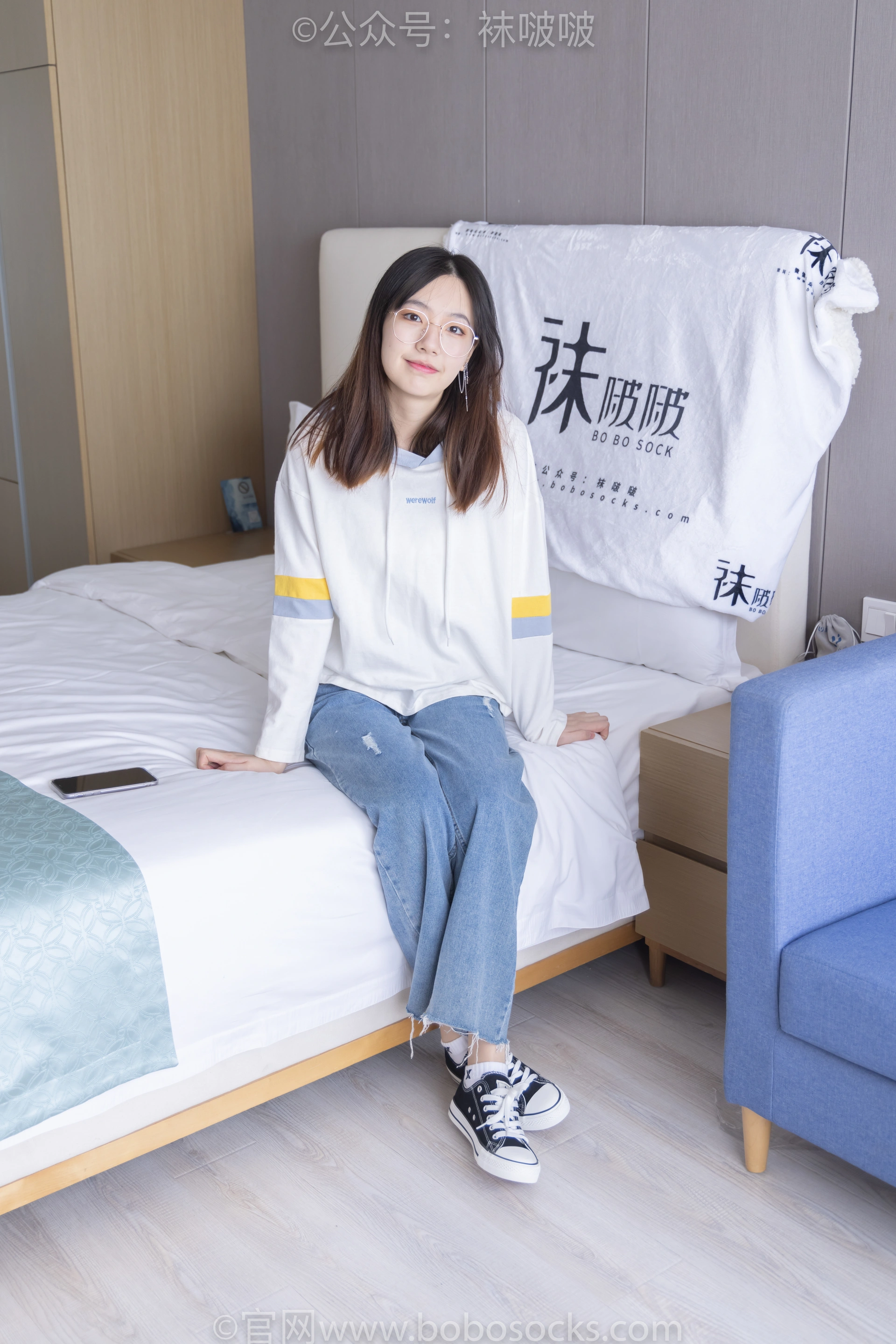 [BoBoSocks袜啵啵]NO.080 小甜豆-帆布鞋、白棉袜、肉丝（花絮版） 1