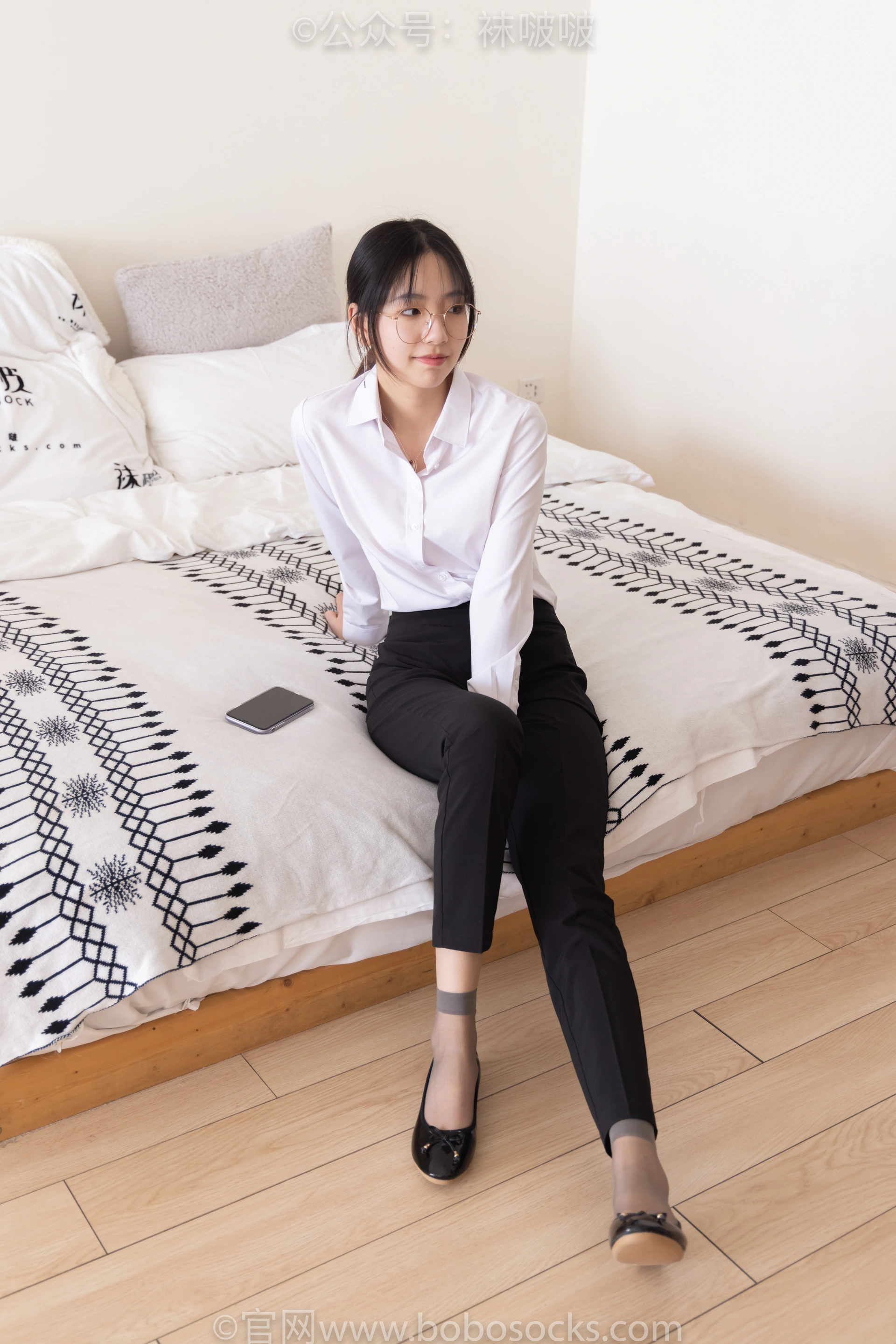 [BoBoSocks袜啵啵]NO.085 小甜豆-平底鞋、短灰丝、短肉丝 2