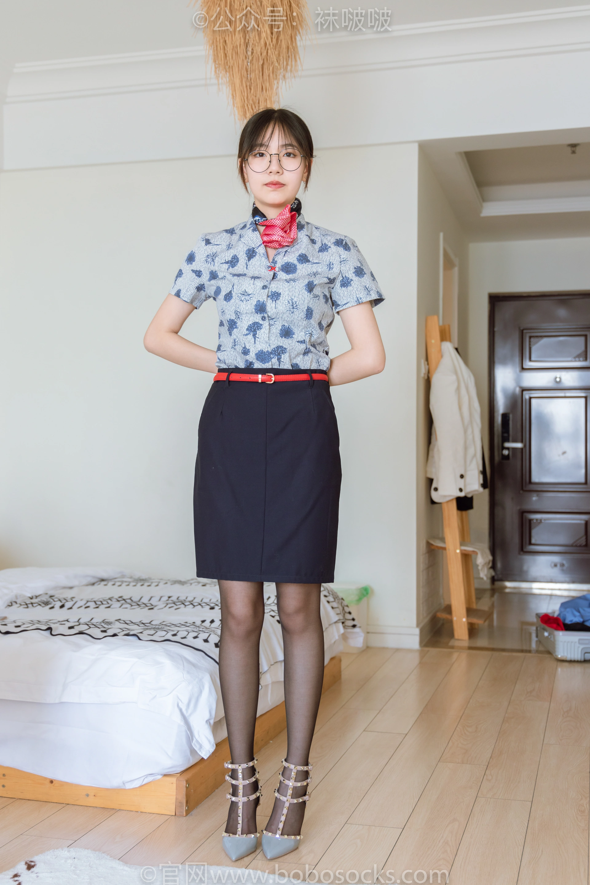 [BoBoSocks袜啵啵]NO.087 小甜豆-空姐制服、高跟鞋、黑丝 2